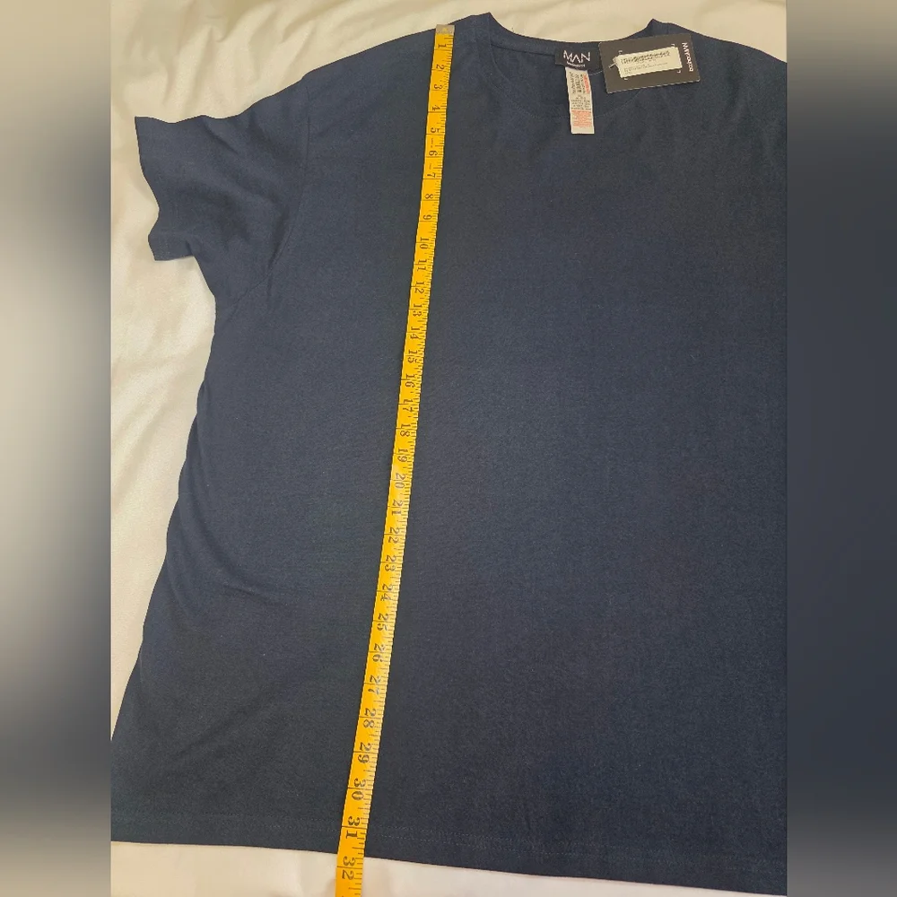 BoohooMAN Casual Classic Tshirt- Big & Tall Size 4XL Navy NWT